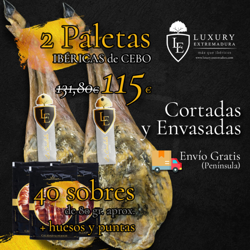 Lote 2 Paletas Ibéricas de Cebo