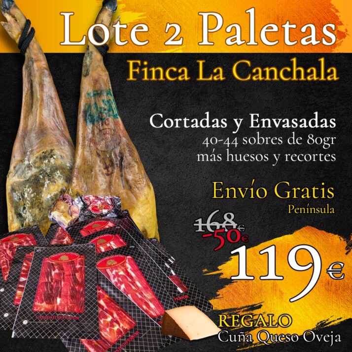 Lote 2 Paletas Finca La Canchala + Regalo cuña Queso Oveja