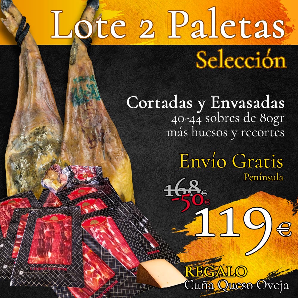 Lote 2 Paletas Selección + Regalo cuña Queso Oveja